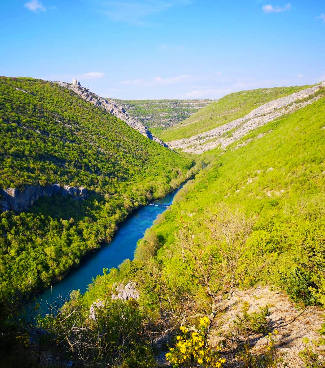 Krka canyon river Krka canyon